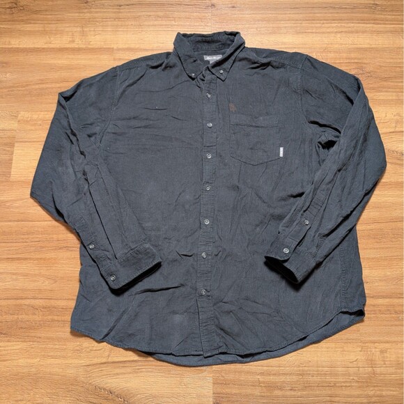 Eddie Bauer Corduroy Button Down Shirt Mens Size XL Tall TXL Casual *Flaw* - Picture 1 of 12